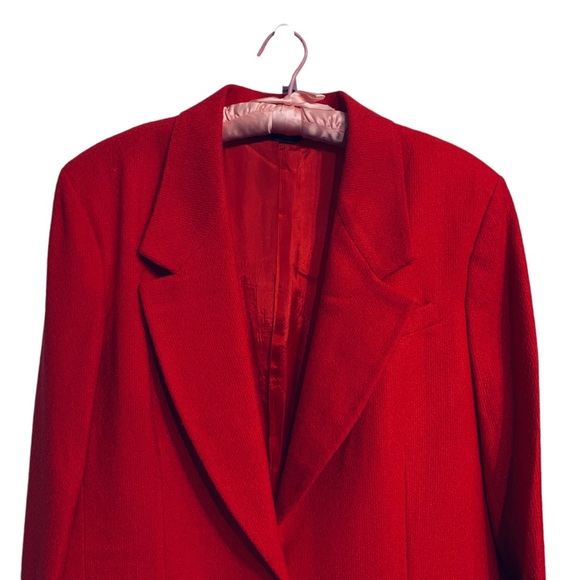 HAWKSLEY & WIGHT VINTAGE RED WOOL BLAZER WITH POCKETS - Picture 15 of 16